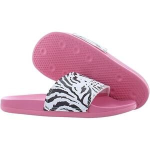 NEW Adidas Adilette Women’s Slides Pink Zebra Print GY3560 Size 9 Sandals